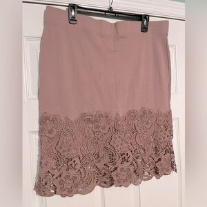 Plus Size Pencil Skirt- Blush Pink